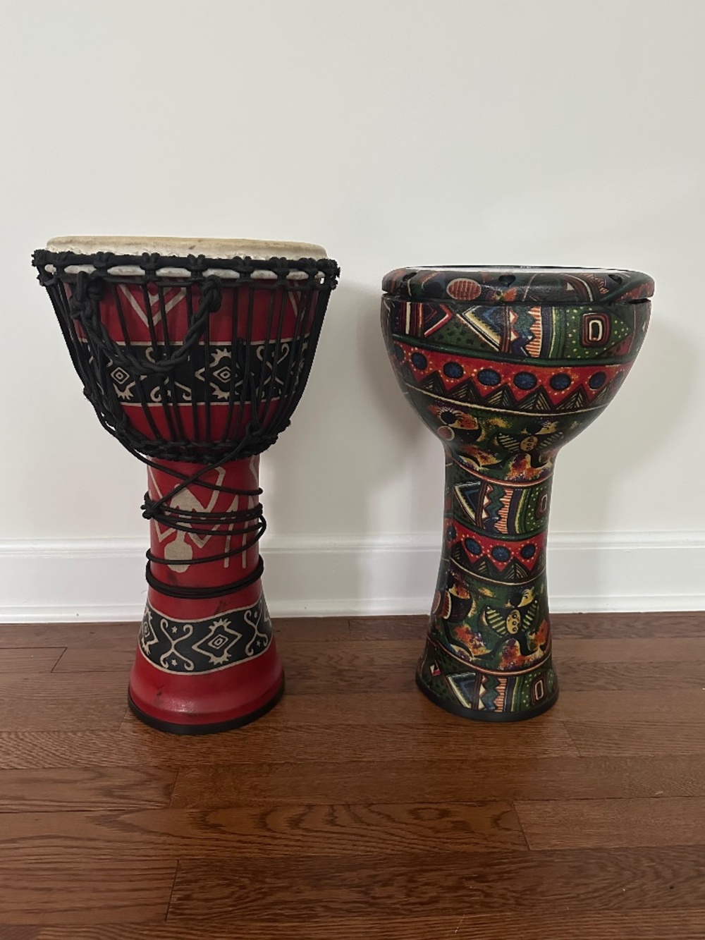 2 Toca Hand Drums, 1) Dumbek Like New, 1) Used with few stains from Fire Shows